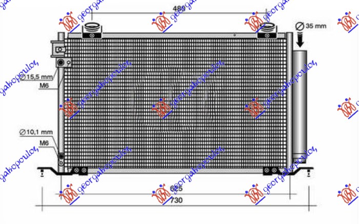 HLADNJAK KLIME 2.0/2.4 BENZIN (645x360x16)