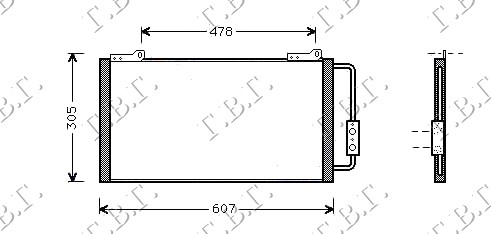 HLADNJAK KLIME ZA SVE MODELE (56.5x29.2x1.6)