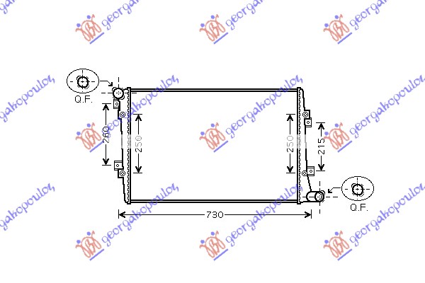 HLADNJAK MOTORA 1.9-2.0 DIZ (650x400) (MEHAN)