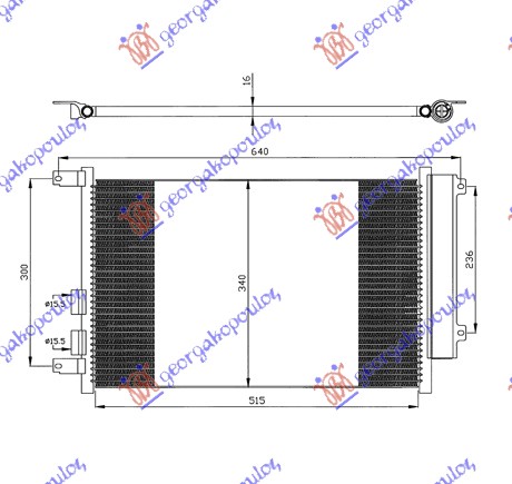 HLADNJAK KLIME 1.9 JTD (56x34x1.6)