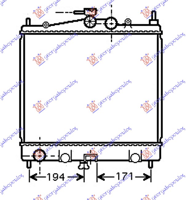 HLADNJAK MOTORA 1.2-1.4-1.6+/-A/C(38x44x1.6)05-