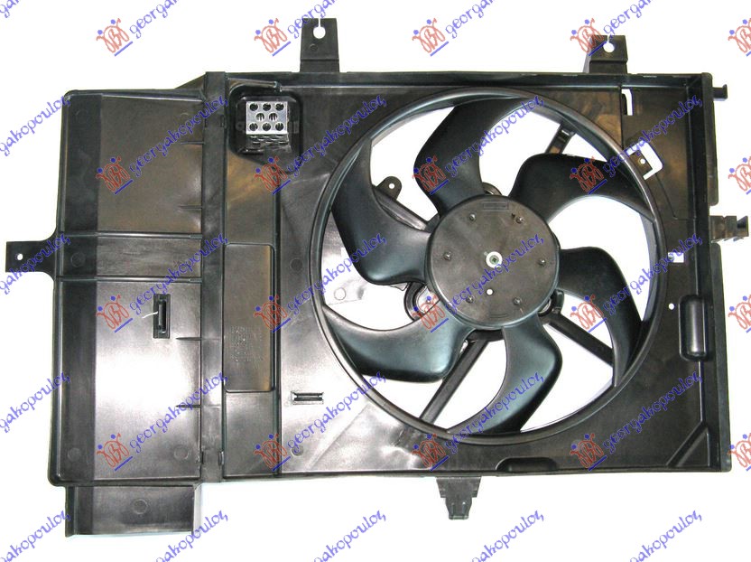 VENTILATOR KOMPLET +A/C 1.2-1.4 BENZIN 07-