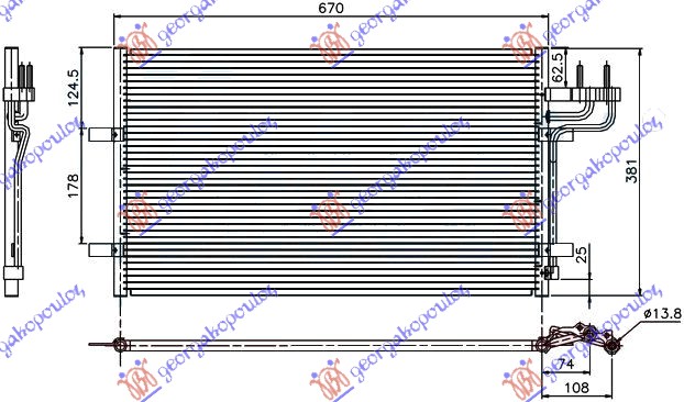 HLADNJAK KLIME BENZIN/DIZEL (62.8x37.4x1.6)