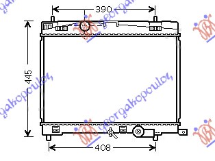 HLADNJAK MOTORA BENZIN 1.33 VVT-I (73/74KW) (350x480) 09-11