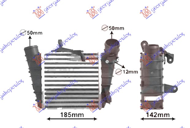 HLADNJAK INTERCOOLER 1.8 TUR.BENZIN/1.4-19TDi DIZE