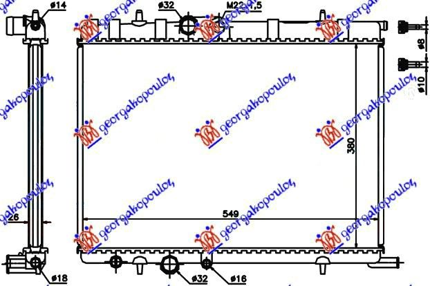 HLADNJAK MOTORA 1.1/1.4i 8V 1.4/1.6i 16V (38x55) 02-