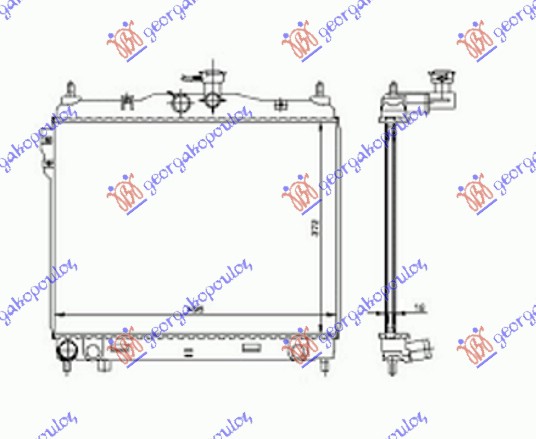 HLADNJAK MOTORA 1.6CC (+/-AC) (50x38) VENTILATOR 33cm