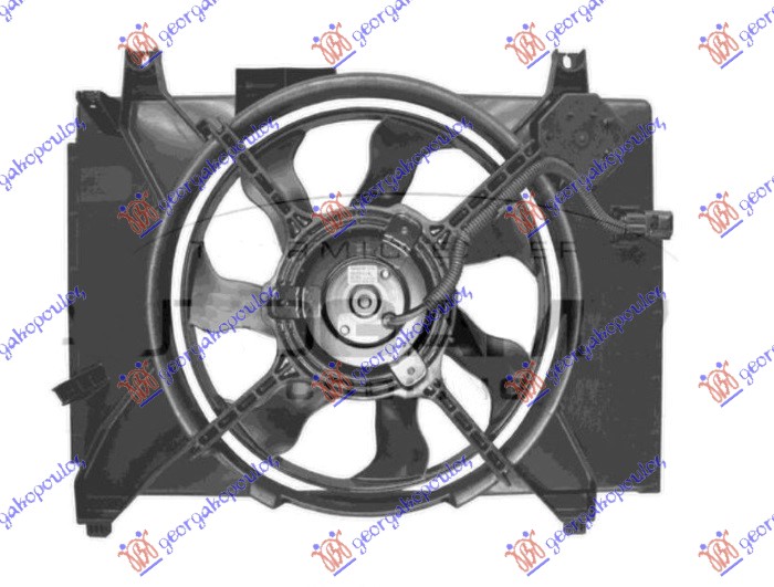 VENTILATOR KOMPLET (1.5 CRDi DIZEL) (-AC) (2 PIN)