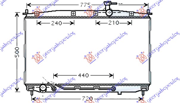 HLADNJAK MOTORA 2.7 i24V-2.2 CRDi (43x77)AUTOM