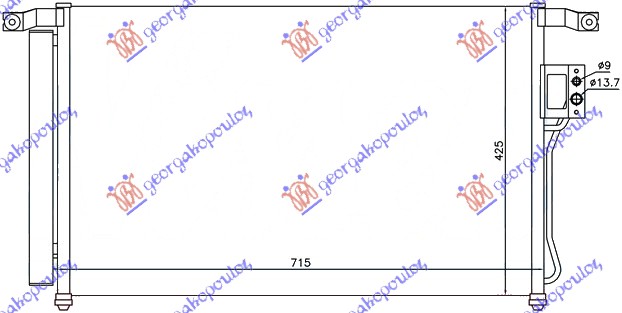 HLADNJAK KLIME 2.7 I24v - 2.2 CRDi (67.5x42.5)