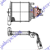 HLADNJAK INTERCOOLER 1.6-2.0TURBO BENZ.(23x26x40)