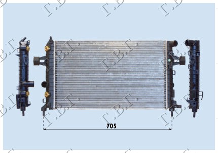 HLADNJAK MOTORA 1.4-1.8cc 16V+/- A/C(60x37)