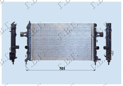 HLADNJAK MOTORA 1.6CC 16V (+/-?C) (60x37)