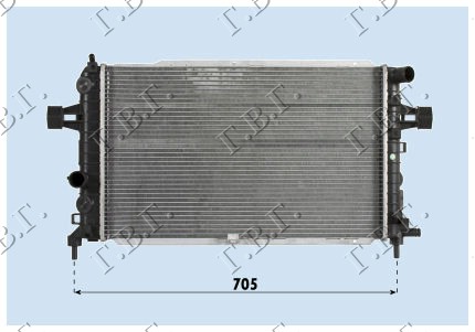 HLADNJAK MOTORA 2.0 cc 16V/TURBO +/-A /C (60x37