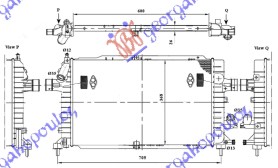 HLADNJAK MOTORA 1.3-1.7-1.9 DIZ 60x37 (MEHAN)