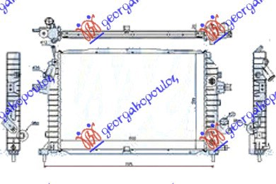 HLADNJAK MOTORA 1.7/1.9CDTi 2.0i16V OPC (+/-AC) (AUTO) (60x41)