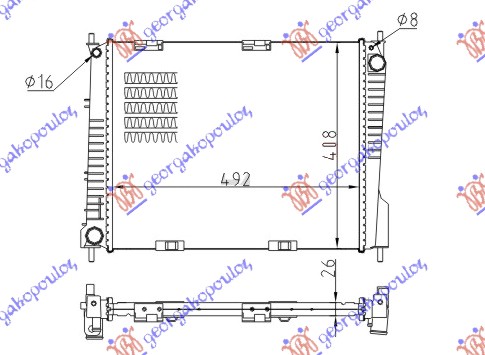 HLADNJAK MOTORA 1.2-1.4-1.6i16V+/-A/C(49x41)