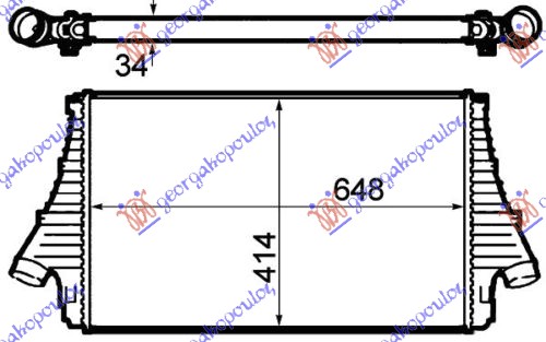 HLADNJAK INTERCOOLER 1.9 CDTI (647x415x34)