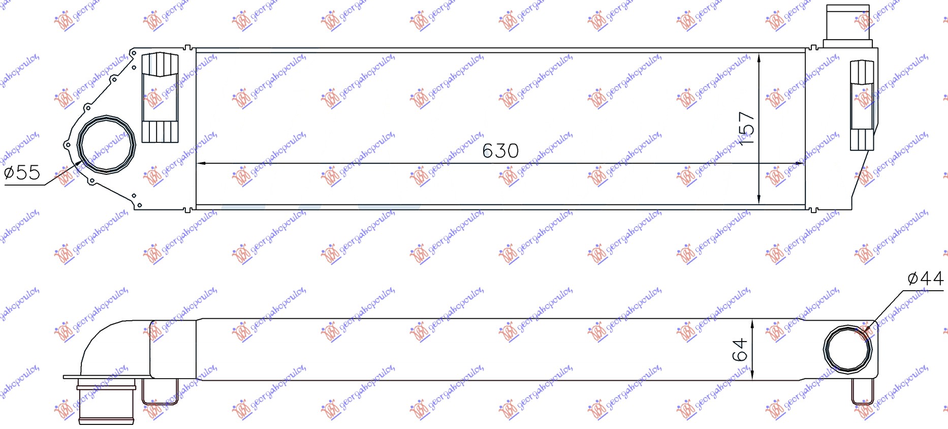 HLADNJAK INTERCOOLER 1.9 AUTOM-2.0DCI MANU/AUTOM