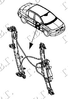 PODIZAC PREDNJEG PROZORA ELEKTRICNI 4/5 VRATA COMFORT