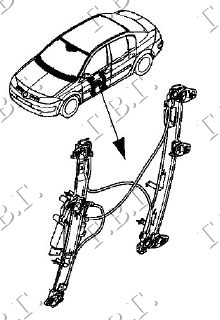 PODIZAC PREDNJEG PROZORA ELEKTRICNI 4/5 VRATA COMFORT