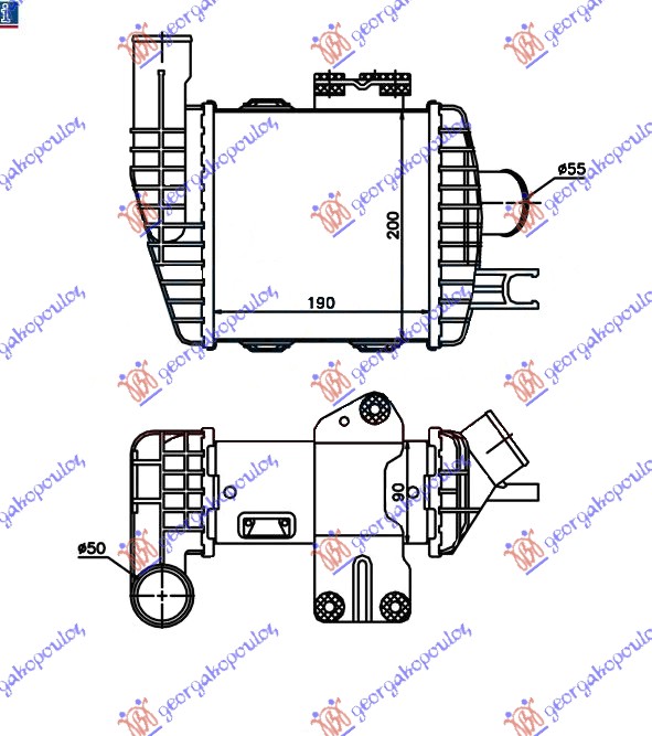 HLADNJAK INTERKULERA 2.0 CRDI (190x205x90)