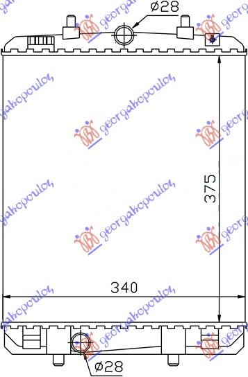 HLADNJAK MOTORA 1.4 HDi (37.4x32.6x16)