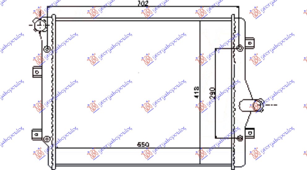 HLADNJAK MOTORA 2.0 BEN - 2.0 DIZ (650x450) MEHAN