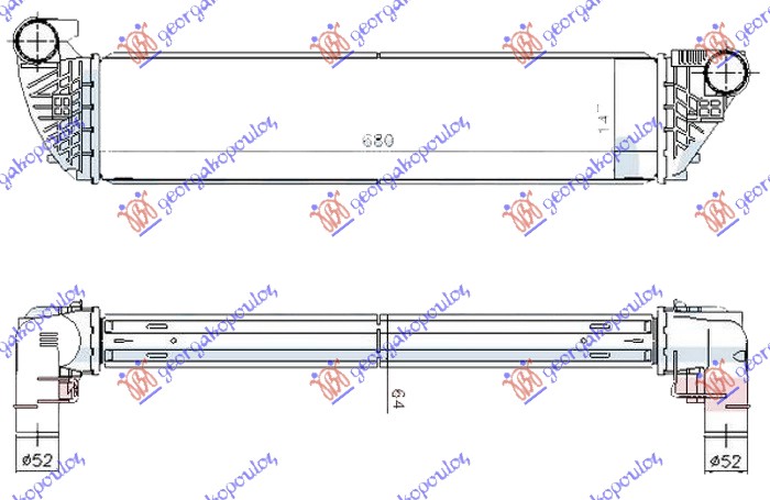 HLADNJAK INTERCOOLR 1.9-2.0-2.2 DIZ (68x15)