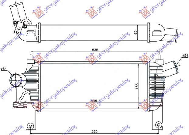 HLADNJAK MOTORA 2.5 TD (60x68.5x36)AUTOMATIK