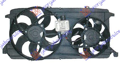 VENTILATOR (DUPLI) KOMPLET (2.3i16V/2.2TDC) (+AC)