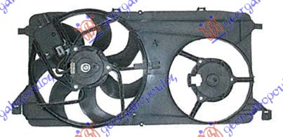 VENTILATOR (DUPLI) KOMPLET (2.2 TDCi) (-AC) (1 MOTOR)