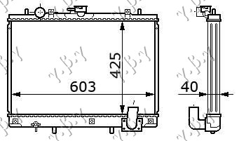 HLADNJAK MOTORA 2.5 T. DIZEL (+/-AC) (42.5x60)