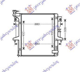 HLADNJAK MOTORA 2.5 T.D. (MAN) (52.5x63.5) SA POKLOPCEM