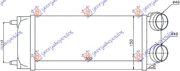 HLADNJAK INTERKULERA 1.6 HDi (30x147x85) -09