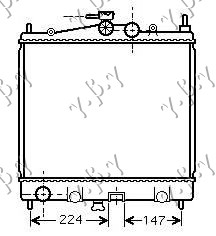 HLADNJAK MOTORA 1.2-1.4-1.6+/-A/C(38x44x1.6)05-