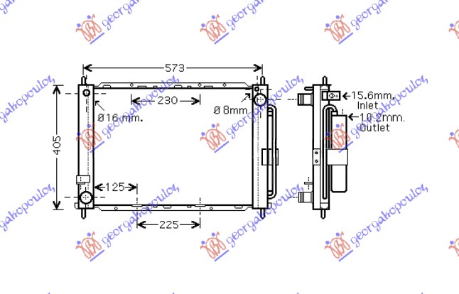 HLADNJAK MOTORA I KLIME 1.4-1.6i-16V DCi (51x38