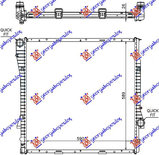 HLADNJAK MOTORA 3.0 BENZIN/DIZEL (MAN) (59x60x2.4)