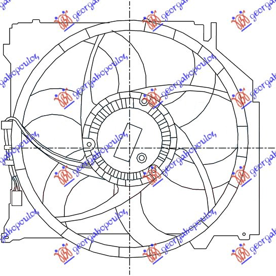 VENTILATOR KOMPLET (2.0/2.5/3.0 BENZIN - 2.0 DIZEL) (+AC)