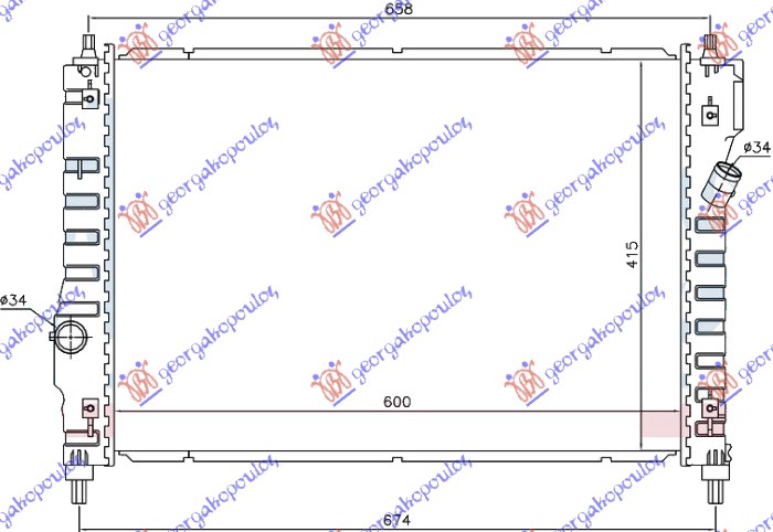 HLADNJAK 1.6 16v BENZIN MANUAL (600x415x16)