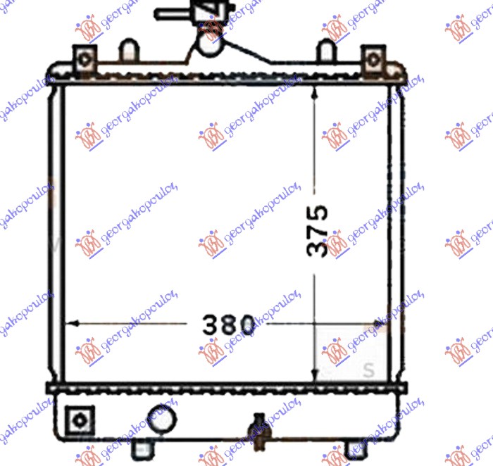 HLADNJAK MOTORA 1.0-1.3 BEN MAN 375x380 LEMLJEN