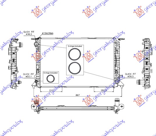 HLADNJAK MOTORA 2.7-3.0TDi/3.0TFSi-3.2FSI(A/T)