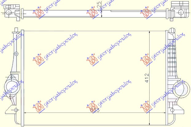 HLADNJAK INTERCOOLER 1.9-2.0 TDi (632x415x26)02-