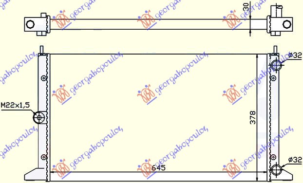 HLADNJAK MOTORA 2.0i-8V-1.9TD(64x38) -00