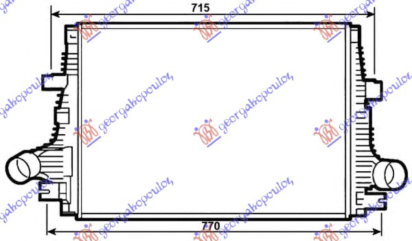 HLADNJAK INTERCOOLER 1.8 TBi-1.9--2.4 JTDM(60x41