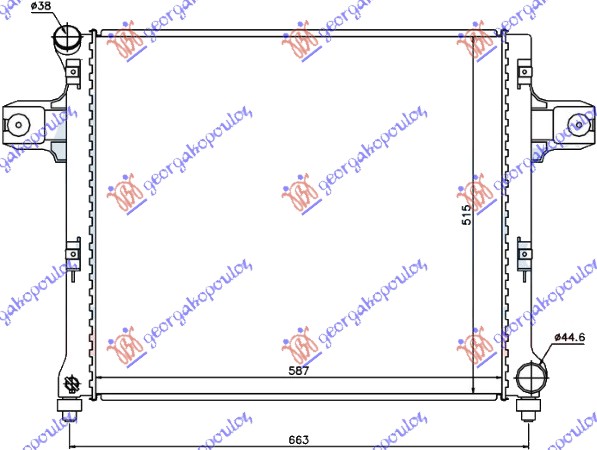 HLADNJAK MOTORA 3.0 CRD DIZEL (590x515x37)