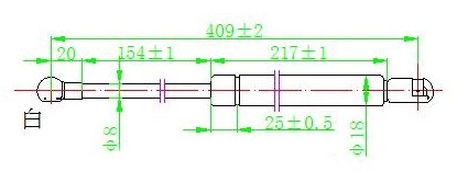 AMORTIZER GEPEK VRATA (409L-180N)