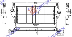 HLADNJAK INTERCOOLER 2.0i-16V-1.9DCi(660x30x33)-0