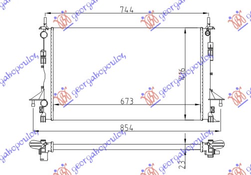 HLADNJAK MOTORA ZA SVE MODELE BENZIN/DIZEL (+/-AC) (69x42) -07