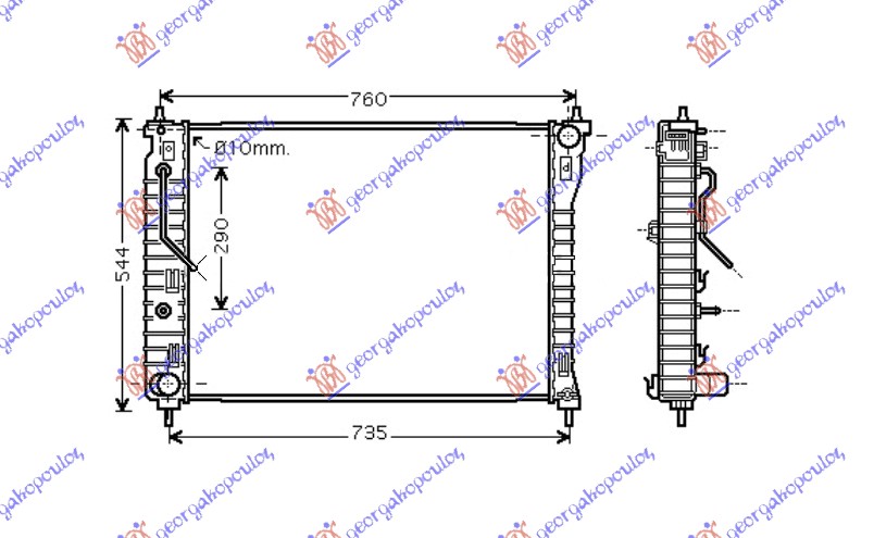 HLADNJAK 2.4i-16V-3.2i-24V(67x51x27)M/A